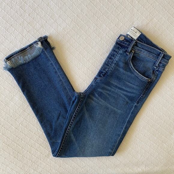 McGuire Valletta Straight Jeans Step Hem Button Fly Anthropologie Medium Wash 29 - Picture 6 of 15